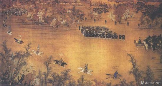 郎世宁等《马术图》绢本 纵223.4厘米,横426.2厘米 北京故宫博物院