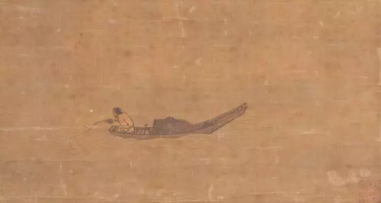 《寒江獨釣圖》 馬遠26.7 x 50.6 cm 日本東京國立博物館藏