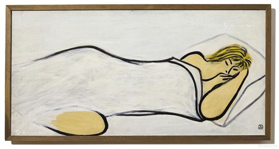 常玉 《睡美人》 油彩木板 50x100cm 1950年代作 成交价:4687.75万港元