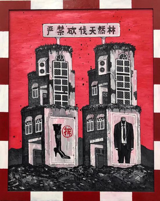 春/100cm*80cm/布面丙烯/2016