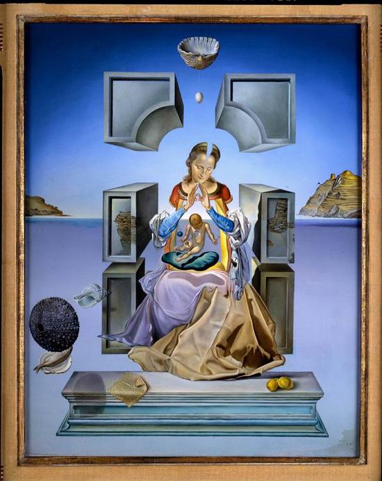 达利，利加特港的圣母（第一版），1949，加拉扮作圣母形象。
