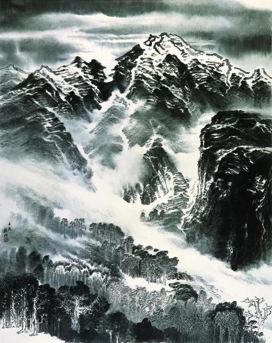 谷底腾云，许钦松，184×147cm，2012年