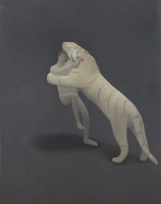 谭永勍 No.53 刺虎2018 布面油画 180×140cm