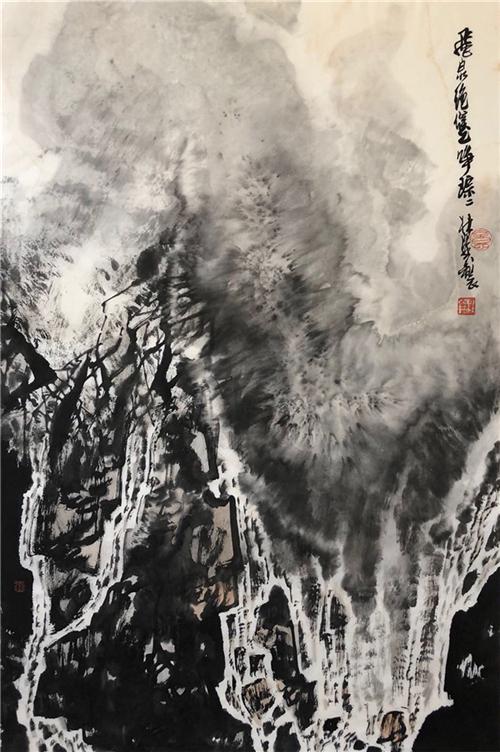 飞泉绝壑争琮琮 The Flying Water Falls Singing in the Deep Valley