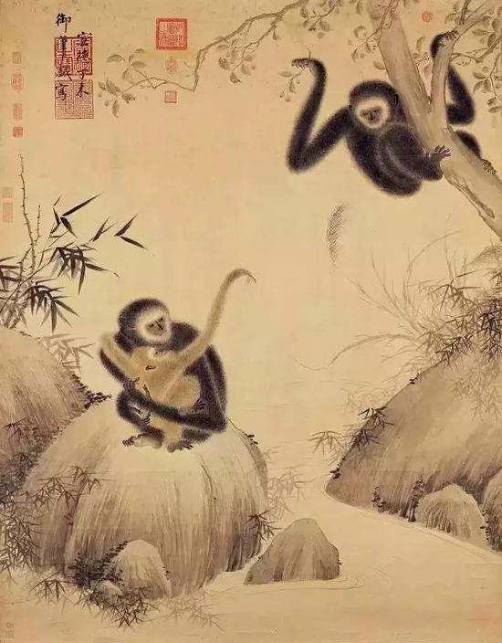 ▲ 明宣宗 《戏猿图》