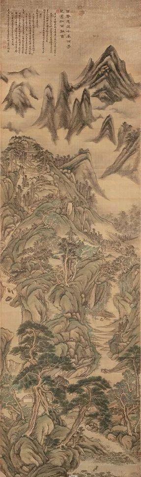 清代画家王原祁《杜甫诗意画巨轴》