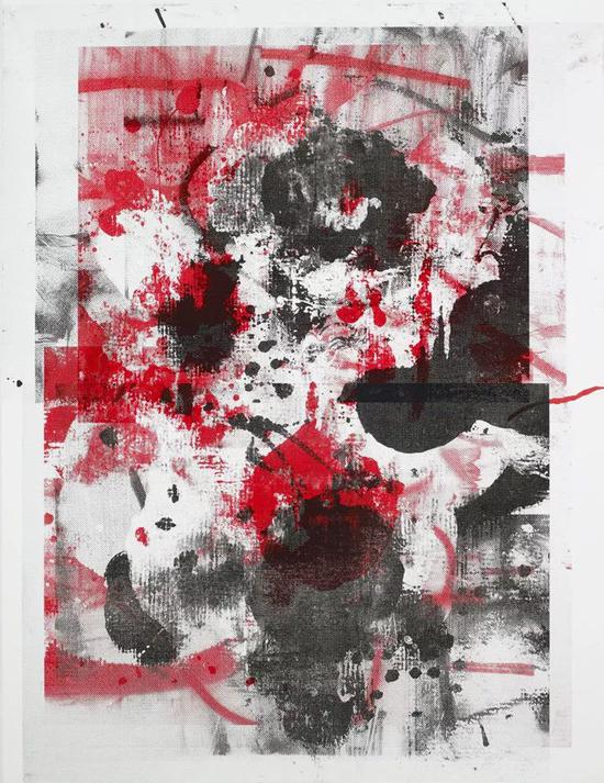 克里斯托弗伍尔 （Christopher Wool） 《无题》（Untitled）2009年作 丝网印墨 麻布 243.8 x 182.9 厘米   图片由Lévy Gorvy画廊及艺术家提供