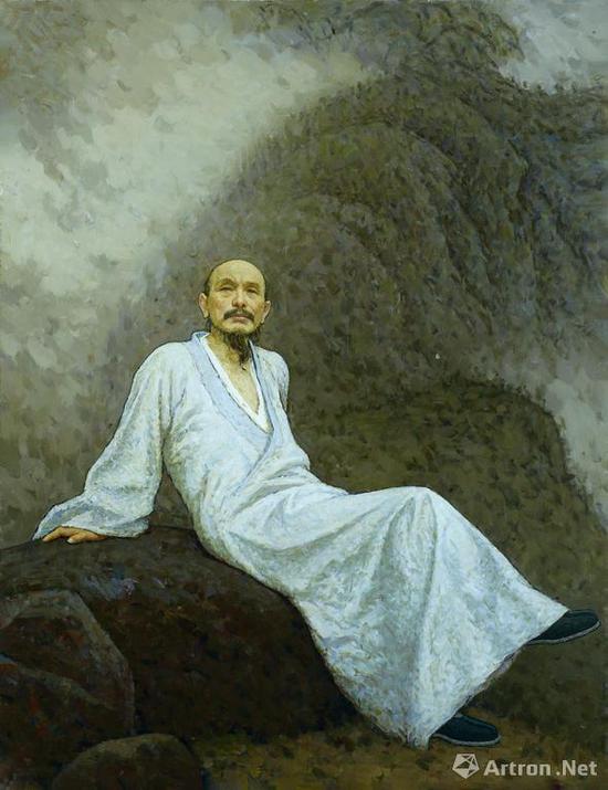 靳尚谊《画僧髡残》布面油画 150.5×114cm 1999年 成交价：2875万元