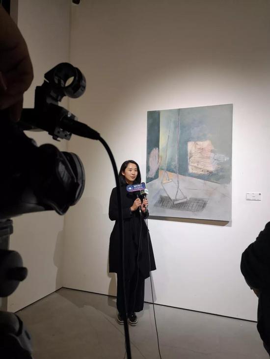 艺术家 贾欣雨接受媒体采访