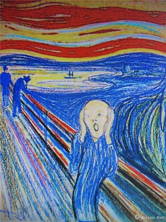 挪威画家蒙克(1863~1944年)1893年作《呐喊》(2012年纽约苏富比1.199亿美元)