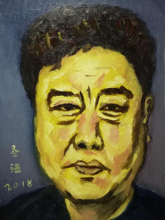 男子肖像 30x40厘米 2018年