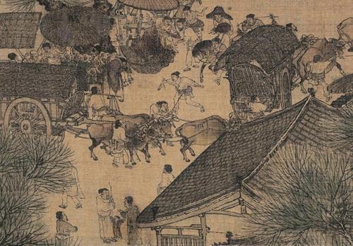 左下角两个正在聊天的大人,和一个“不耐烦”的小孩