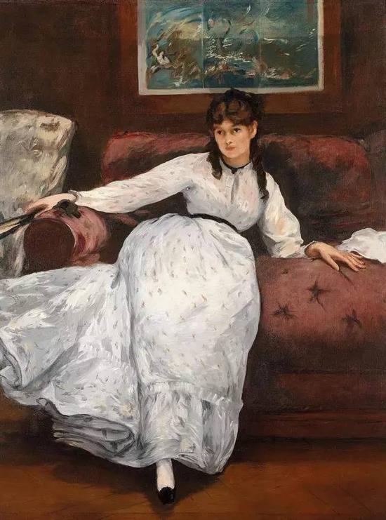 休息，贝尔特·莫里索肖像 147.8x111cm 布面油画 1870