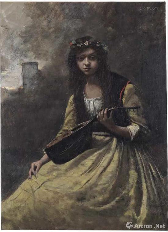 让·巴蒂斯特·卡米耶·柯罗（法国，1796-1875）《吉普赛女郎》