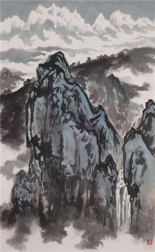 《远上寒山》97×59cm 1999年