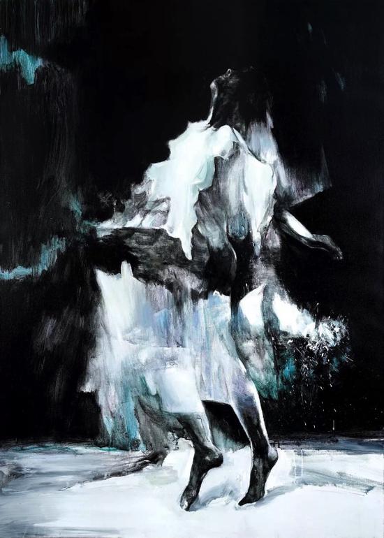 余润德,模糊的光芒之五,140×100cm,布面丙烯,2014