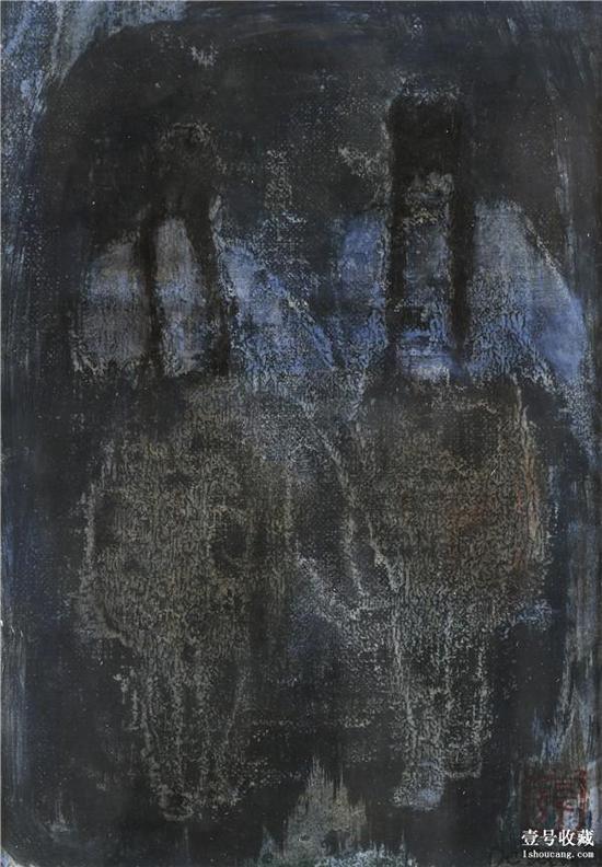 张起田 备忘录系列NO.2 纸本油画 22cm×15cm 2009