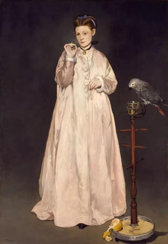  妇女和鹦鹉 185.1x128.6cm 布面油画 1866