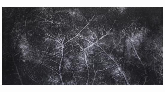 张明明 《废墟》系列 宣纸水墨 248x129cm 2018