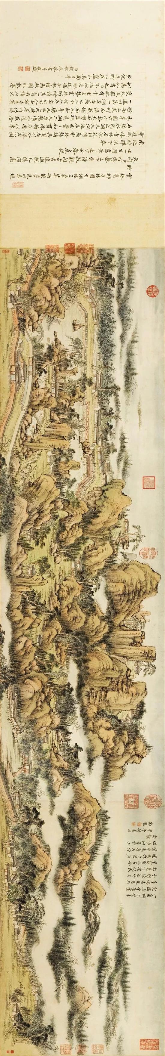 钱维城《狮子林图卷》,加拿大阿尔伯特博物馆藏