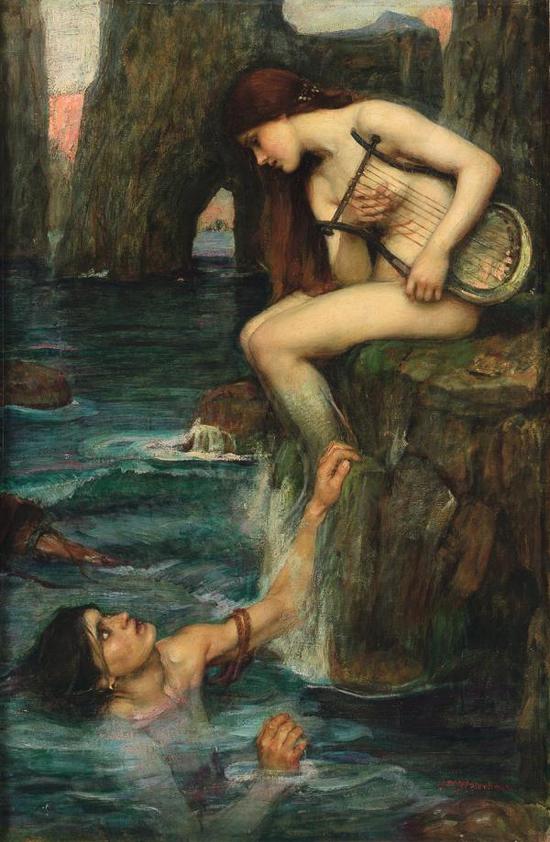 约翰-威廉-沃特豪斯，海妖塞壬（The Siren），1900