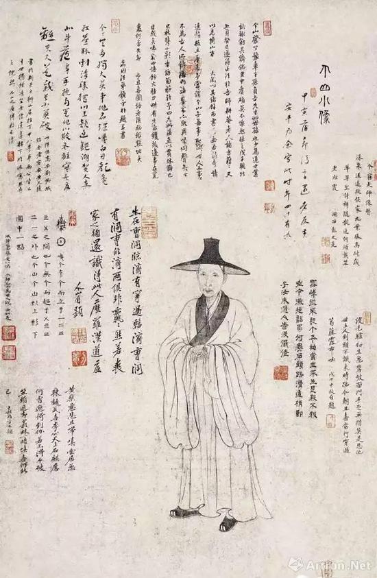 黄安平为八大山人画像（1626-约1705年）