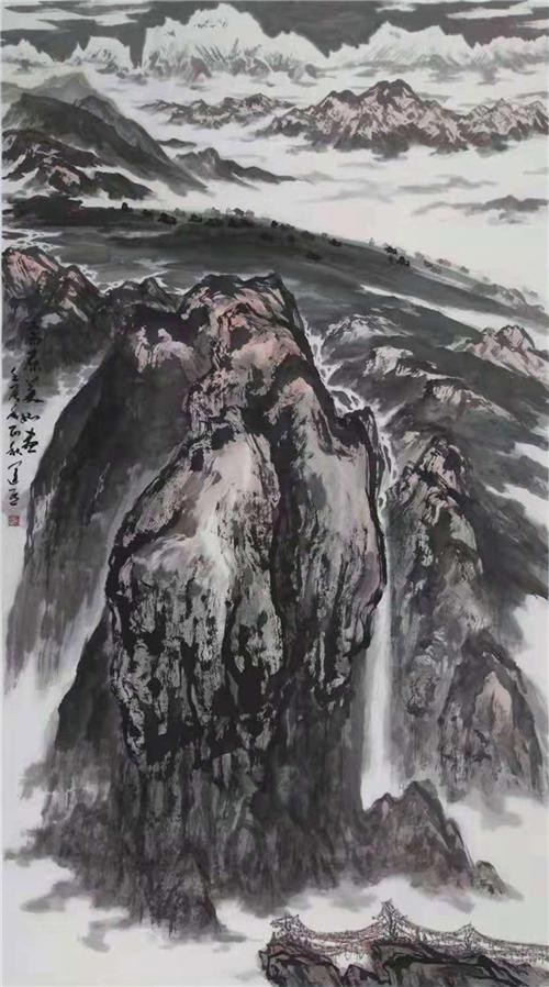 《高原美如画》180×96cm 2012年