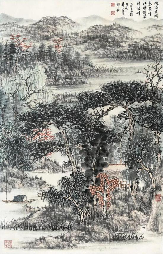 邵琦 源向春城春几重 国画