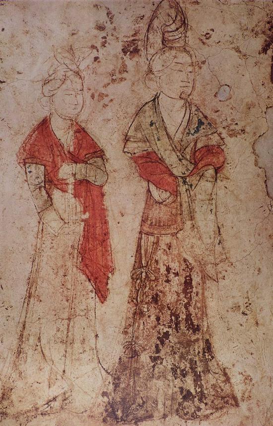 图1懿徳太子墓壁画宫女图
