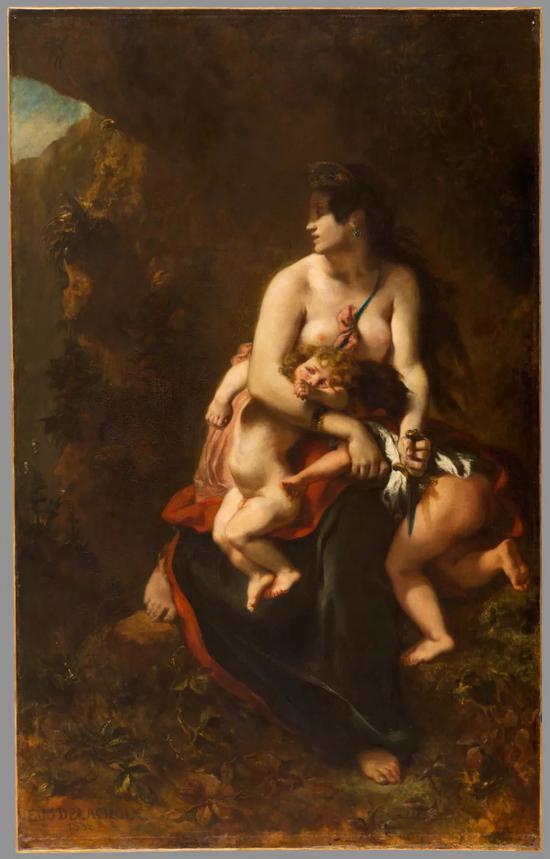 德拉克罗瓦，《即将杀死自己幼孩的梅迪》（Médée），1838