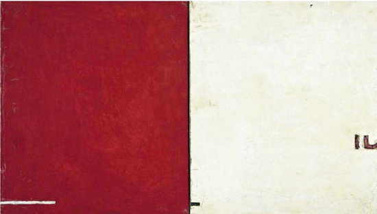 《平衡》,布面油画,40 x 70 cm,1993