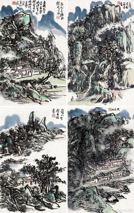 黄宾虹 《峨眉纪游》 31×18cm×4
