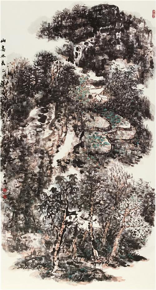 《山高水长》180cm×98cm 2005年