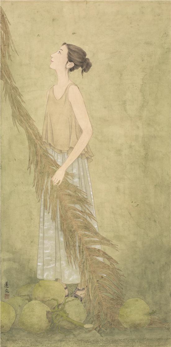 崔莲文《希望》137×68cm