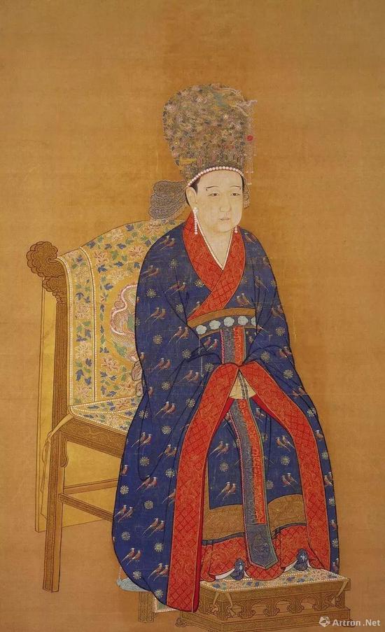 《宋宁宗后坐像》 絹本设色 轴 160.3x112.8公分,现藏台北故宫博物院