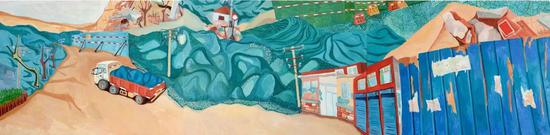 《发新芽》布面油画,110×150cm,2018