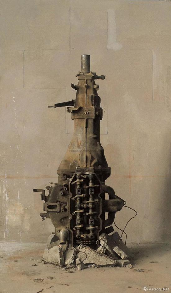 冷军《丰碑》布面油画 170×100cm 1994年