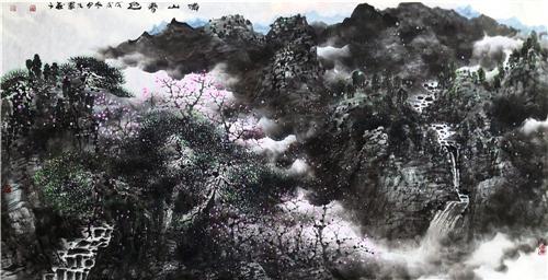 《满山春色》136×68cm