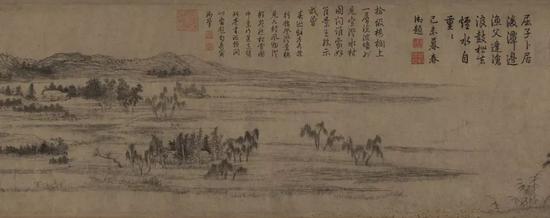 赵孟頫《水村图》卷(局部) 故宫博物院藏
