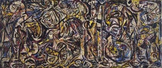 波洛克《八个还剩七个(There Were Seven in Eight)》(约1945年)