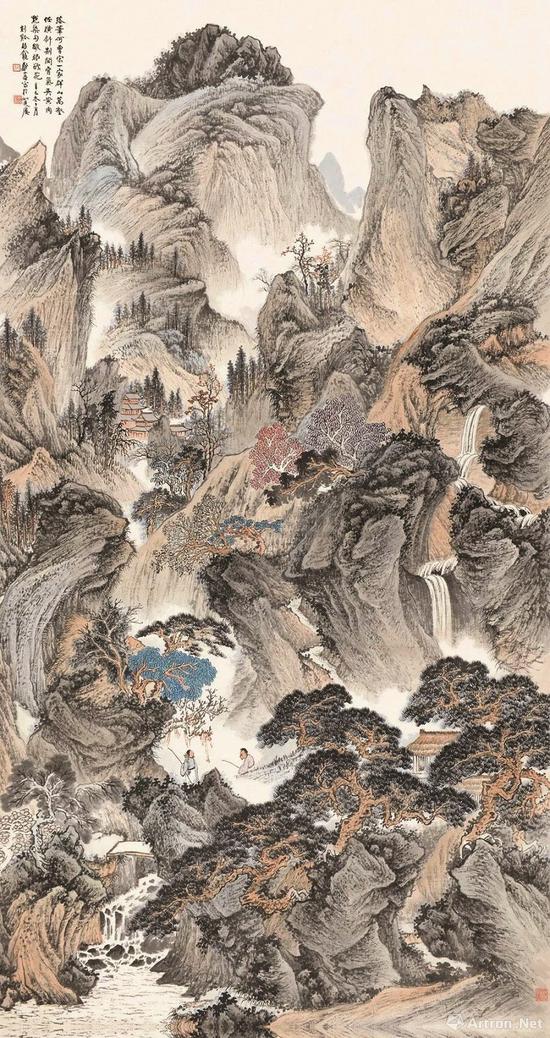 郑午昌《万壑松风》(1941年作)