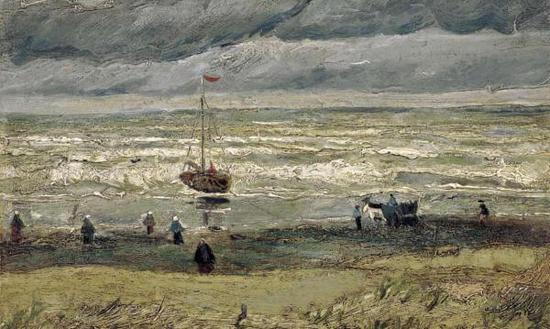 《Sea at Scheveningen（斯赫弗宁的海景）》，凡高