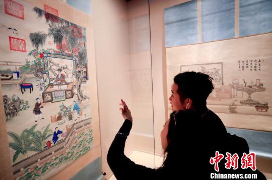 “几暇怡情——乾隆朝君臣书画特展”现场 杜洋 摄