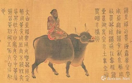 (传)张僧繇,《五星二十八宿神形图》卷,局部,绢本设色,27.5×489.7 厘米