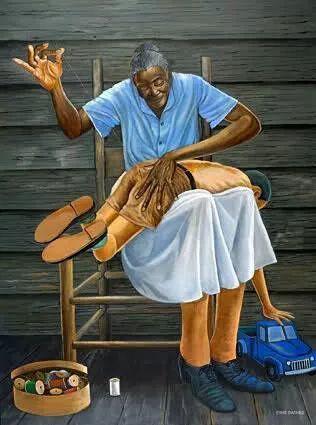 　Ernie Barnes  Grandma‘s Hands