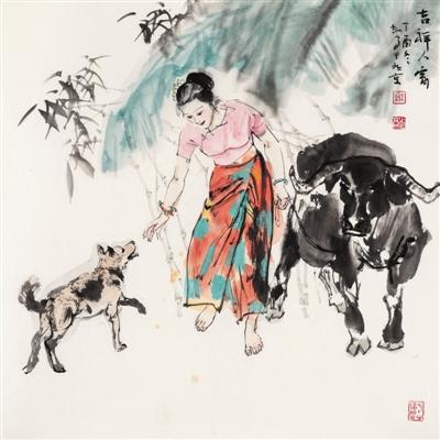 吉祥人家（中国画）谢志高