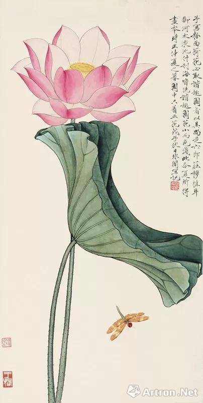 于非闇 《荷花蜻蜓》 207万 北京翰海2017年秋拍