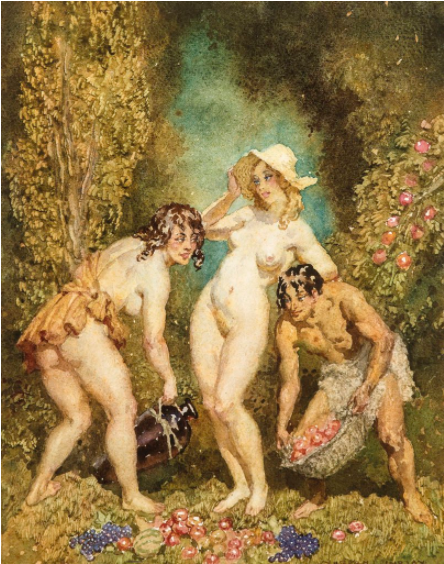 NormanLindsay，《Abundance》（ca.1924）。图片：致谢苏富比（澳大利亚）