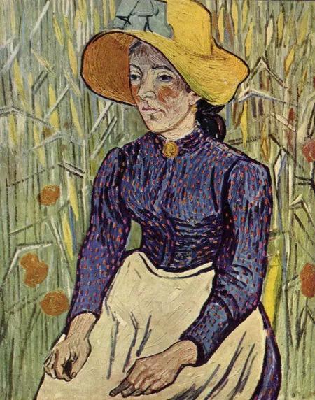 《麦前的农妇》1890