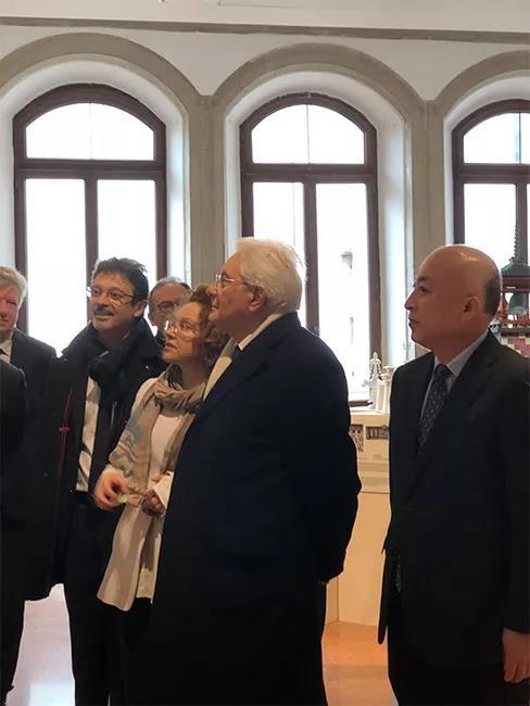 意大利总统塞尔吉奥·马塔雷拉（Sergio Mattarella）一行参观展览